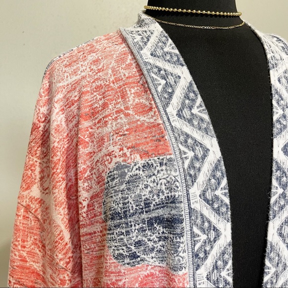 Westbound Paisley Open Front kimono Cardigan S L - Picture 4 of 11